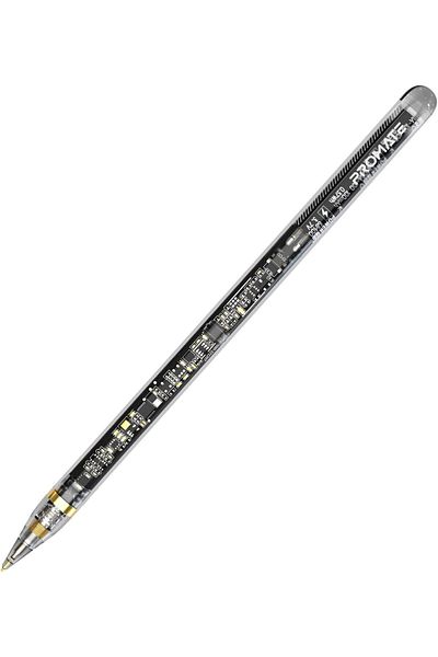 Promate Transparent Stylus Pen for iPads with Palm Rejection, Tilt Sensitivity, Real-Time Battery Di