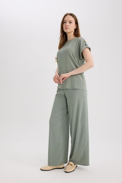 DeFacto Straight Fit Straight Leg Trousers E0327Ax25Sp