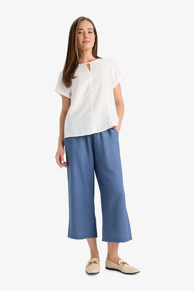 DeFacto Flexible Waist Pocket Straight Leg Capri A6764Ax25Sm