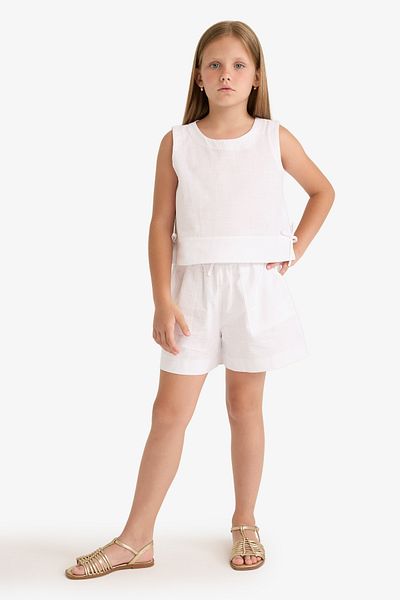 DeFacto Girl's Elastic Waist Cotton Shorts D7617A825Hs