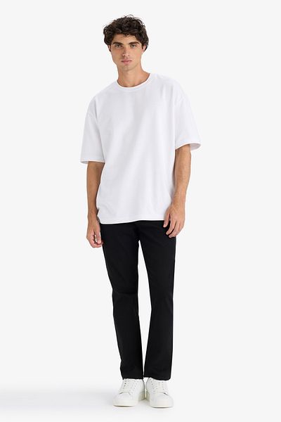 DeFacto Дънки Sergio Regular Fit Normal Cut Normal Tall Прави Черни Дънки E1933ax25sp