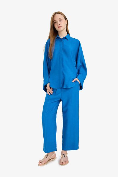 DeFacto Pantaloni largi din amestec de in Harem D9732AX25SM