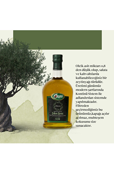 ÖZGÜN ZEYTİN & ZEYTİNYAĞI Erken Hasat Sızma Zeytinyağı 2 Lt Teneke (2025 HASATI)