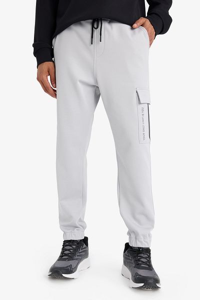 DeFacto DeFactoFit - Sports Jogger Sweatpants με τρεις τσέπες και κορδόνια στη μέση με ελαστικό πόδι D3741AX24WN