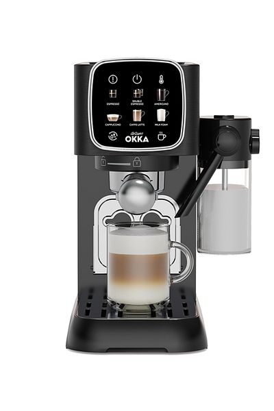 Arzum OKKA OK0032 Semi Auto Espresso Machine – (Milk integrated) Black -Chrome