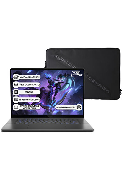ASUS Rog Zephyrus G16 Gu605cw-qr160 Ultra 9 285h 32gb 2tb Ssd Rtx5080-16gb Do...