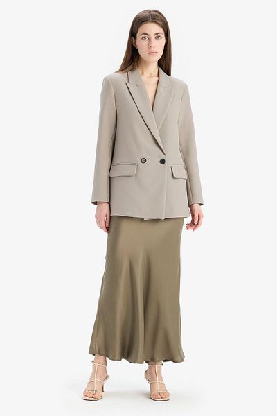 DeFacto A-Linie Midi-Rock aus Satin mit normaler Taille B1867ax25sp