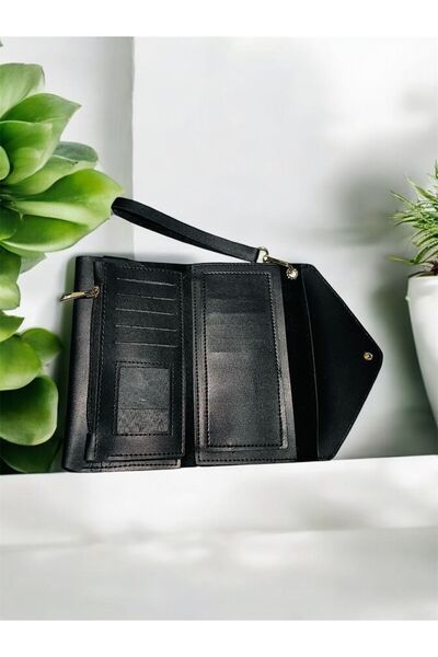 Shoebuo Women's Wallet with Phone Compartment, Cash Compartment, Wrist Arm, Hand Strap Wallet