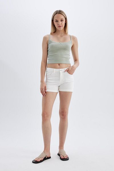 DeFacto Jeansshorts mit hoher Taille - gefaltet, B9215ax24sm