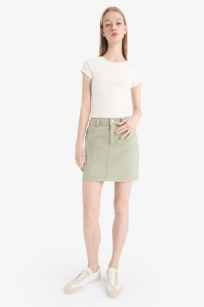 DeFacto Μίνι φούστα Coool Normal Waist Gabardine E5346AX25SP