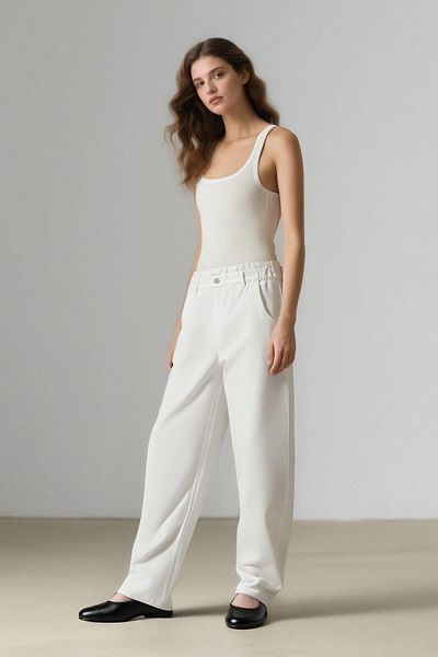 DeFacto Paperbag Waist Elastic Ankle Length Jean Trousers E8001Ax25Sm