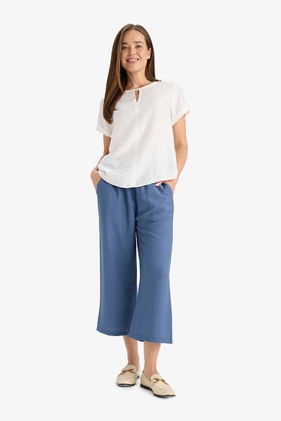 DeFacto Flexible Waist Pocket Straight Leg Capri A6764Ax25Sm