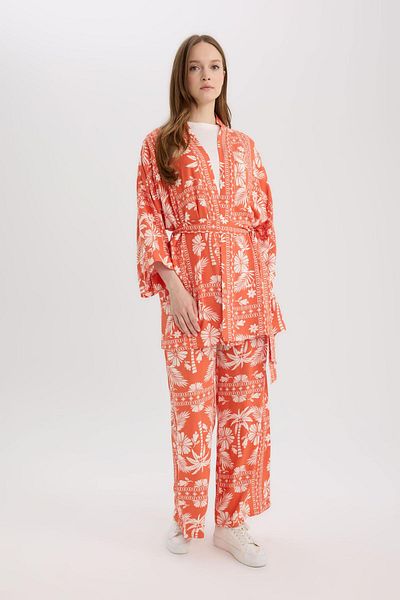 DeFacto Regular Fit Pocket Detailed Wide Leg Trousers E7391Ax25Sm