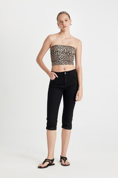 DeFacto High Waist Jean Capri B9177AX24SM