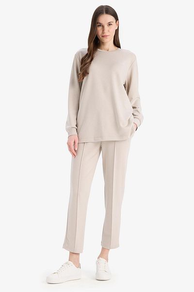 DeFacto Regular Fit Stretchy Waisted Basic Straight Pants with Pockets E1954Ax25Sp