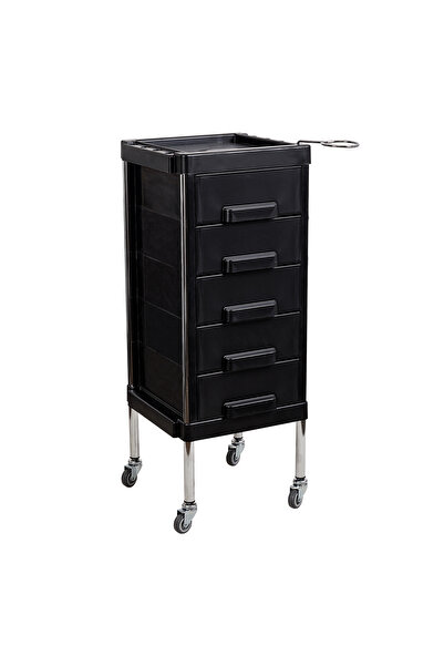 Hastekstil Kuaför Ekipmanı, Kuaför Servis Boya Arabası, 5 Çekmeceli, Tekerlekli