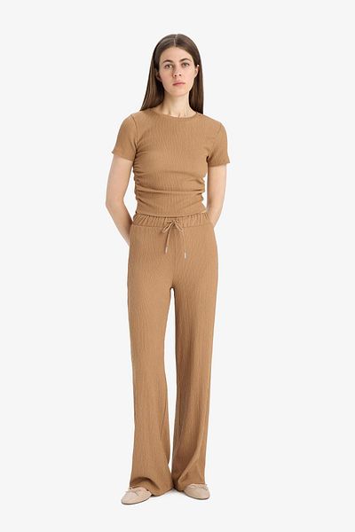 DeFacto Παντελόνι Straight Fit Stretchy με μέση τσέπη E3408ax25sp