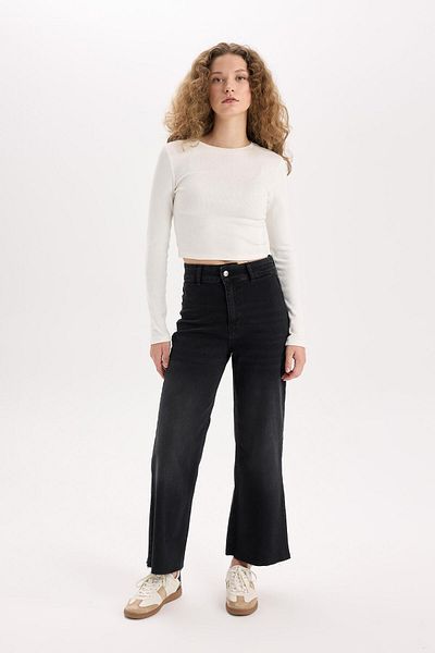 DeFacto Culotte High Waist Long Jeans Pants E2159Ax24Wn