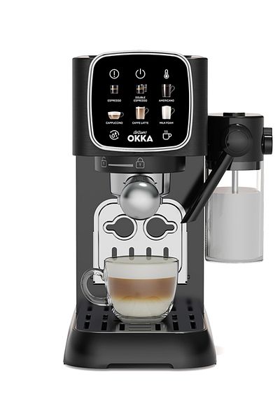 Arzum OKKA OK0032 Semi Auto Espresso Machine – (Milk integrated) Black -Chrome