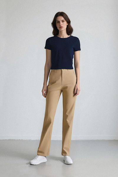 DeFacto Coool Straight Fit Gabardine Παντελόνι Ψηλόμεσο E4346ax25sp