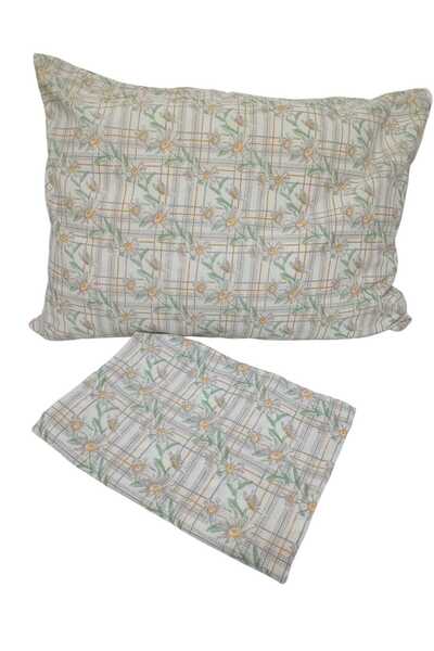 YANPA TİCARET Yanpa Trade Mixed Pattern 100/100 Cotton 50/70 cm Size 2 Pillowcases with Zipper