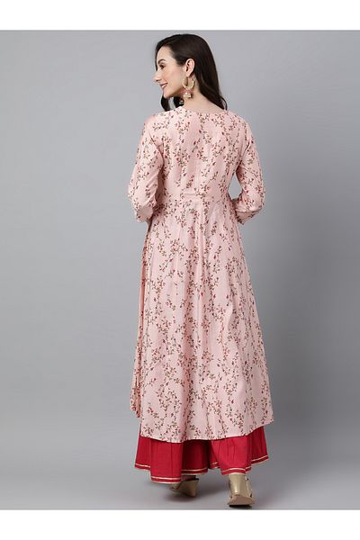 IndHeritage Premium cotton occasion / casual kurti - Beige printed kurti / kurta for women - IDH00090