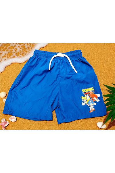 MİLAYS LİFE HOME COLLECTİON Boy's Shorts - Sonic Character Printed, Net Mesh, Lace-up