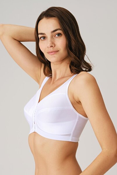 Anıl Balensiz Beyaz Önden Açılan Desteksiz Toparlayıcı Sütyen