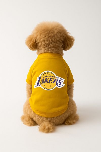 MPZ Pets Cat & Dog Outfit - Yellow La Lakers Sweatshirt