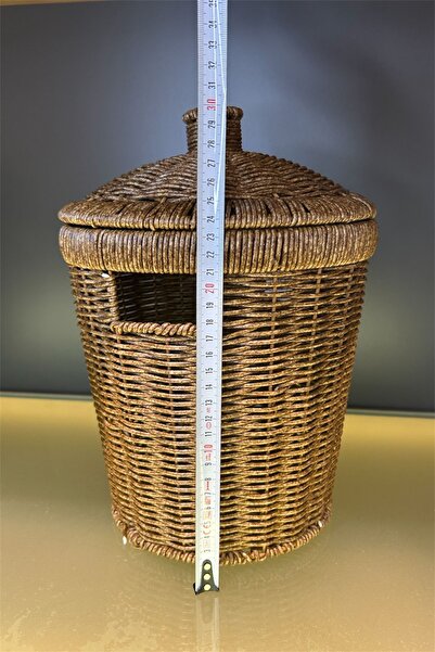 Bayev Acacia 3-Piece Wicker Lid Potato Onion Basket Set 3 Sizes Presentation Crisper Mesh Laundry Basket Decor