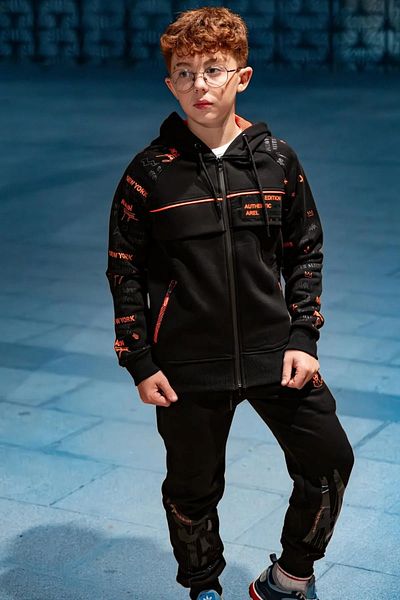 Zaziko Kids Boy's Arel Zippered Hooded Tracksuit Set Outdoor Esf.2020