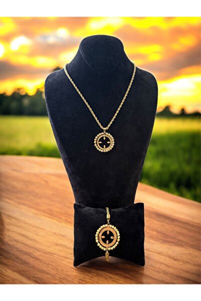 Constanza Exclusive Yonca Figürlü Çelik Takı Seti Cns011