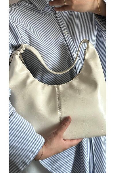 cosybag. GEANT DE MÂNĂ ȘI DE UMĂR DE FEMEI CU ACCESORII PORTOFEL BIRDIE CREME