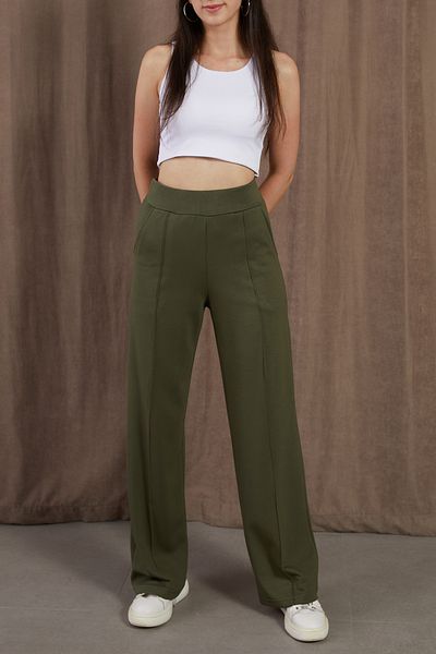 DPARİS Modal Grass Soft Textured Wide Leg Trousers