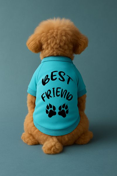 MPZ Pets Cat and Dog Outfit & Dress - Blue Sweatshirt Best Friend