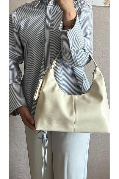cosybag. GEANT DE MÂNĂ ȘI DE UMĂR DE FEMEI CU ACCESORII PORTOFEL BIRDIE CREME