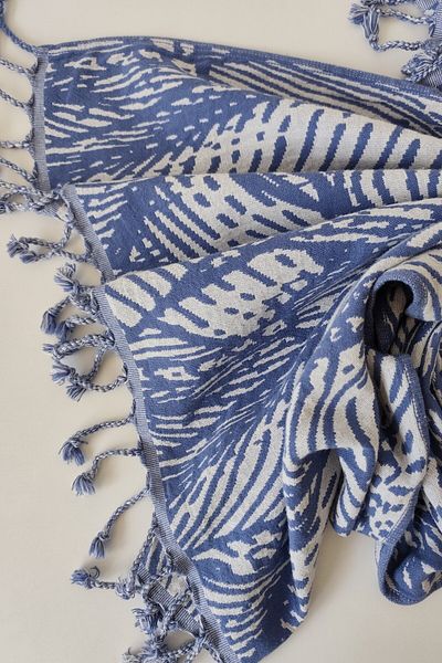 Sevim Blue Muslin Peshtemal - Μαλακό και Υψηλής Απορρόφησης Νερού 100% Βαμβάκι - 90x170 cm