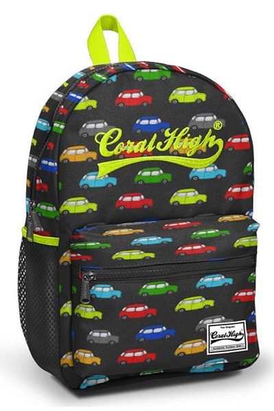 Yaygan Çanta Coral High Colored Cars Grădiniță și rucsac zilnic -