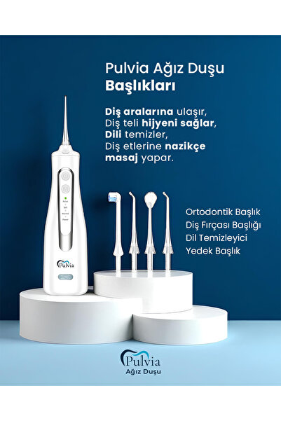 Pulvia P600 Ağız Duşu Diş Duşu 4 Modlu & 4 Başlıklı Water Flosser