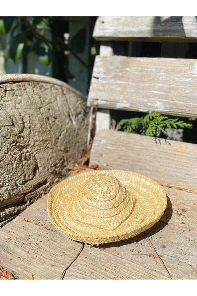 AKTEZ-EL إكسسوارات القطط والكلاب قبعة من القش المكسيكي الطبيعي