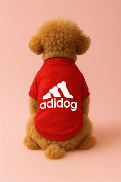 MPZ Pets Cat & Dog Outfit - Red Adidog Sweatshirt