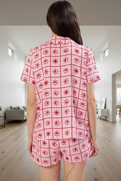 PayBuy Women's Comfortable Viscose Pajamas Set Color Shally Woven Summer Elegant Design