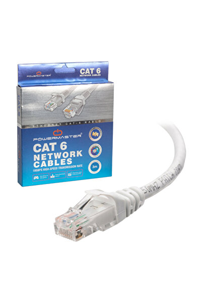 Cat6 3 Metre Rj45 Patch Network Ethernet Internet Kablosu