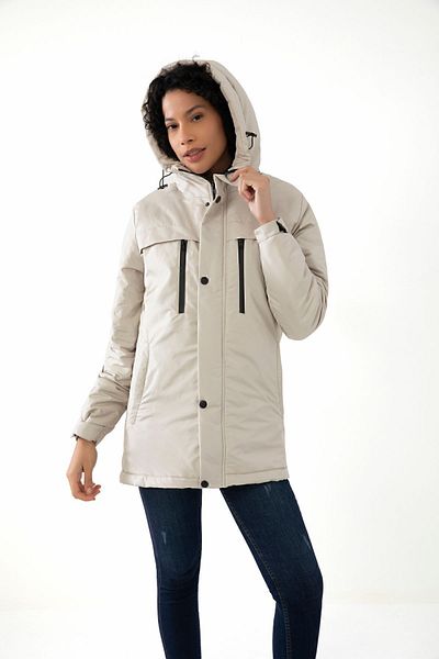 Firststops Women's Stone Fleece Water and Windproof Hooded Winter Coat Coat Parka