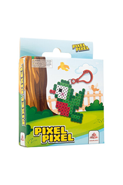 Pixel Pixel Kuş Temalı Boncuk Anahtarlık Yapım Seti | Kodlama Temelli Eğlence...