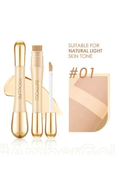 Focallure Concealer with High Cover Brush Soft Matte Complete Concealer -#1