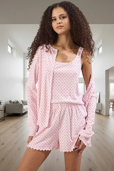 PayBuy Women's Heart Pattern Knitted Pajamas Set Casual Home Wear Set Comfortable Cut Professional Look