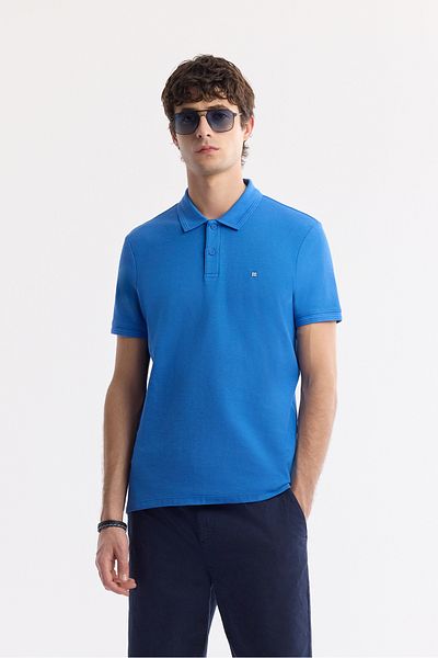 Avva Men's Saks Regular Fit 100% Cotton Quick Dry Non Curling Polo Neck T-Shirt B001032