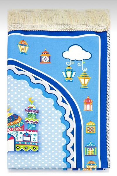 simply line Girl Boy Child Prayer First Step Child Prayer Rug Fun Decorative Prayer Mat