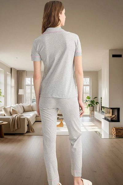 PayBuy Women's Cotton Lamb Printed Regular Fit Short Sleeve Pajama Set Professional Look
